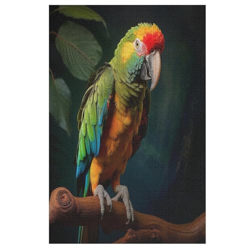 Papagei Puzzle 1000 Teile, Holzpuzzle Herausforderndes Geschicklichkeitsspiel Für Die Ganze Familie, Kinder Erwachsenenpuzzle Ab 12 Jahren （78×53cm） von GGJJTT