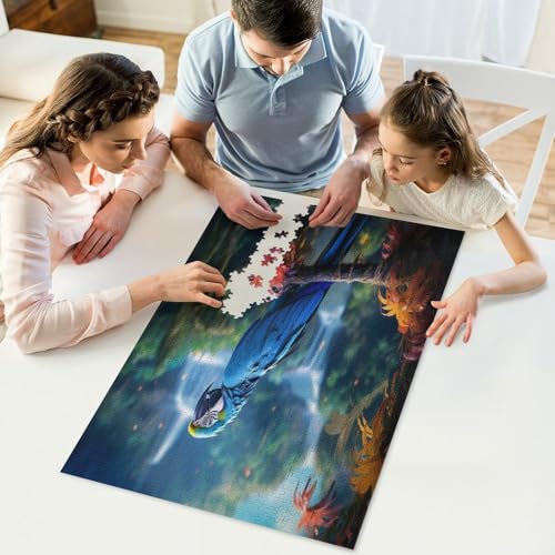 Papagei Puzzle Für Erwachsene 1000 Teile Premium Recyceltes Brett Zum Lernen, Lernspielzeug, Familienspiele Kinder Holzpuzzle 78×53cm von GGJJTT