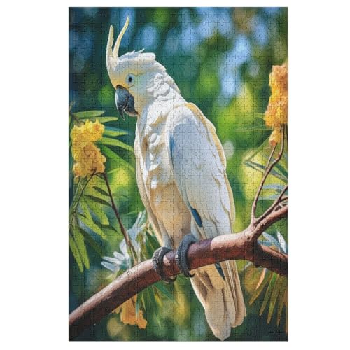 Papagei Puzzles 1000 Teile Erwachsener Kniffel Spaß Für Die Ganze Familie, Holzpuzzle Kinder Erwachsene, Impossible Puzzle Schwer 78×53cm von GGJJTT