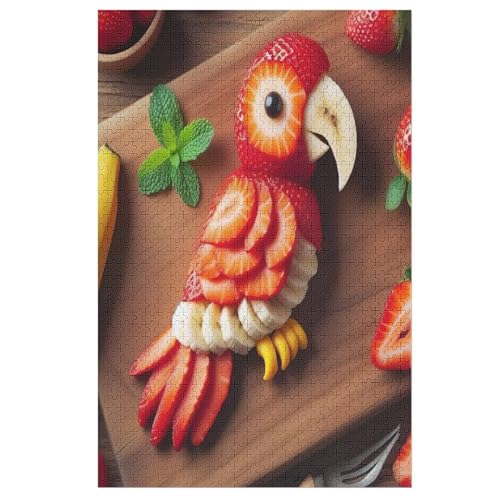 Papagei Puzzles 1000 Teile Erwachsener Kniffel Spaß Für Die Ganze Familie - 1000 Puzzleteilige Motive, Holzpuzzle Kinder Erwachsene, Impossible Puzzle Schwer （78×53cm） von GGJJTT