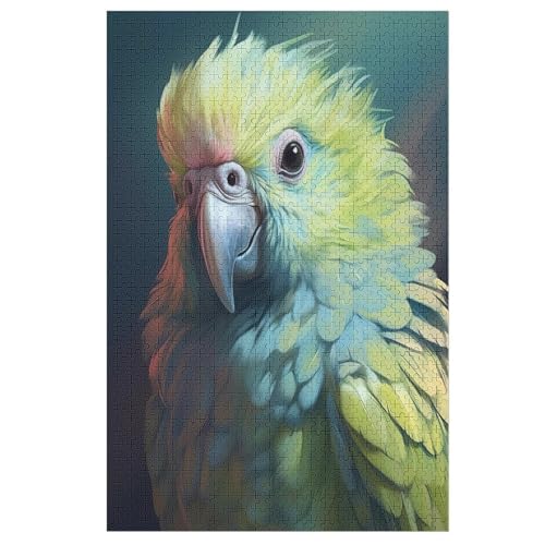 Papagei Puzzles 1000 Teile Erwachsener Kniffel Spaß Für Die Ganze Familie - 1000 Puzzleteilige Motive, Holzpuzzle Kinder Erwachsene, Impossible Puzzle Schwer （78×53cm） von GGJJTT