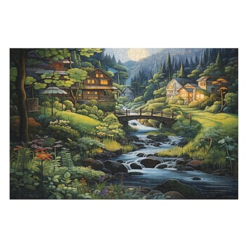 Paradies Puzzles 1000 Teile Erwachsener Kniffel Spaß Für Die Ganze Familie - 1000 Puzzleteilige Motive, Holzpuzzle Kinder Erwachsene, Impossible Puzzle Schwer （75×50cm） von GGJJTT