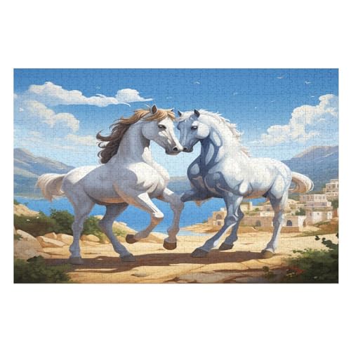 Pferd Holzpuzzle Erwachsene - 1000 Teiliges Jigsaw Knobelspiel - Puzzle Für Erwachsene & Kinder - Outdoor & Reisespielzeug 75×50cm Pferd Holzpuzzle Erwachsene - 1000 Teiliges Jigsaw Knobelspiel - Puzzle Für Erwachsene & Kinder - Outdoor & Reisespielzeug 75×50cm von GGJJTT