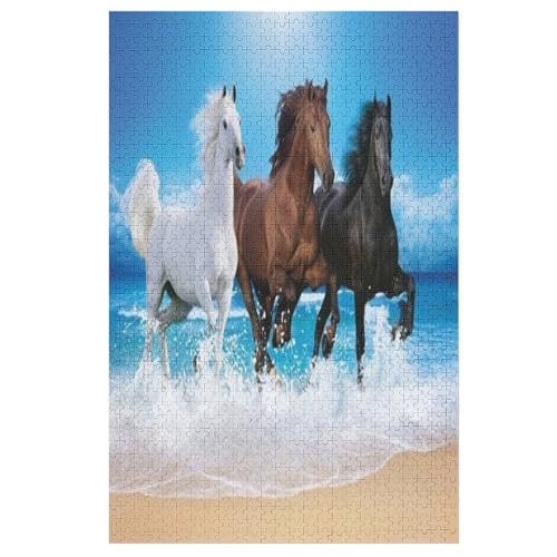 Pferd Puzzle 1000 Teile, Holzpuzzle Für Erwachsene Kinder, Impossible Puzzles, Geschicklichkeitsspiel Für Die Ganze Familie 78×53cm Pferd Puzzle 1000 Teile, Holzpuzzle Für Erwachsene Kinder, Impossible Puzzles, Geschicklichkeitsspiel Für Die Ganze Familie 78×53cm von GGJJTT