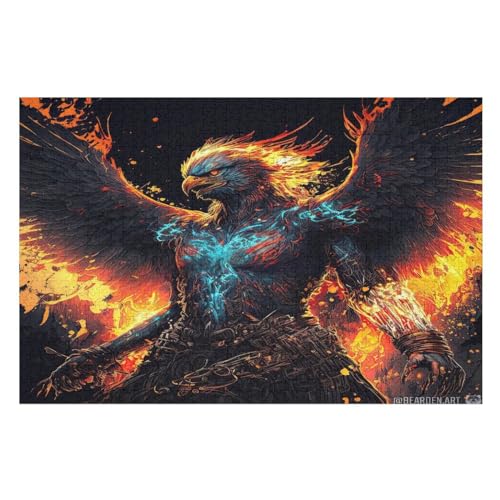 Phönix-Krieger Puzzle 1000 Teile, Holzpuzzle Herausforderndes Geschicklichkeitsspiel Kinder Erwachsenenpuzzle Ab 12 Jahren 75×50cm Phönix-Krieger Puzzle 1000 Teile, Holzpuzzle Herausforderndes Geschicklichkeitsspiel Kinder Erwachsenenpuzzle Ab 12 Jahren 75×50cm von GGJJTT