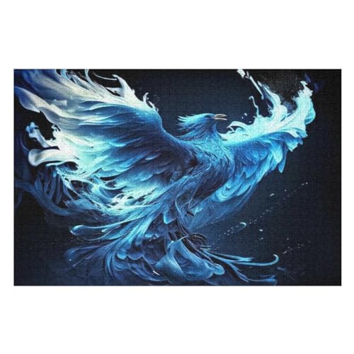 Phönix Puzzles 1000 Teile Erwachsener Kniffel Spaß Für Die Ganze Familie, Holzpuzzle Kinder Erwachsene, Impossible Puzzle Schwer 75×50cm von GGJJTT