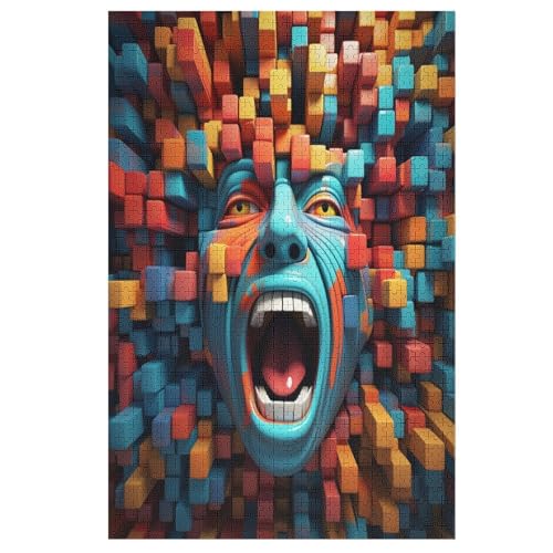 Pixelporträt Puzzle 1000 Teile, Holzpuzzle Herausforderndes Geschicklichkeitsspiel, Kinder Erwachsenenpuzzle Ab 12 Jahren 78×53cm Pixelporträt Puzzle 1000 Teile, Holzpuzzle Herausforderndes Geschicklichkeitsspiel, Kinder Erwachsenenpuzzle Ab 12 Jahren 78×53cm von GGJJTT
