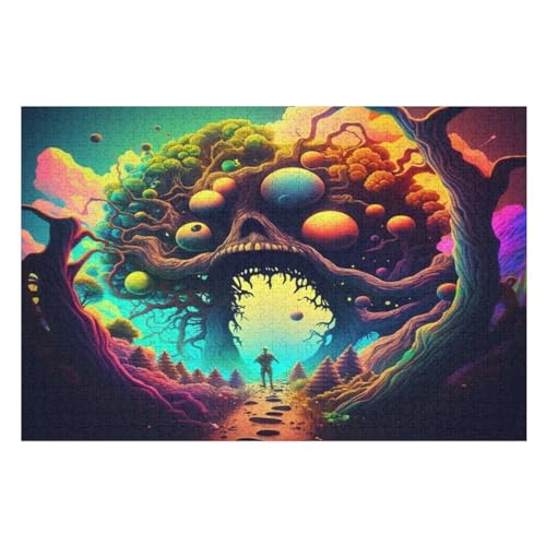 Psychedelisch Monster Puzzle 1000 Teile, Holzpuzzle Für Erwachsene Kinder, Impossible Puzzles, Geschicklichkeitsspiel Für Die Ganze Familie 75×50cm Psychedelisch Monster Puzzle 1000 Teile, Holzpuzzle Für Erwachsene Kinder, Impossible Puzzles, Geschicklichkeitsspiel Für Die Ganze Familie 75×50cm von GGJJTT