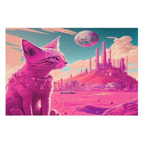Psychedelische Kunst 1000 Teile Premium-Puzzles Für Erwachsene Kinder- Holzpuzzles Spaß Und Lernspiele - Perfekte Puzzle-Geschenke 75×50cm von GGJJTT