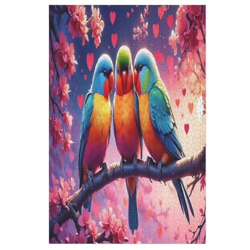 Puzzle 1000 Teile Animal Papagei Holzpuzzle Für Erwachsene Lernspiel Herausforderungsspielzeug The Puzzles Für Erwachsene Kinder （78×53cm） von GGJJTT