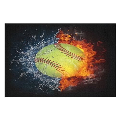 Puzzle 1000 Teile Erwachsene Baseball Holzpuzzle Für Erwachsene Lernspiel Herausforderungsspielzeug 1000-teilige The Puzzles Für Erwachsene Kinder （75×50cm） von GGJJTT