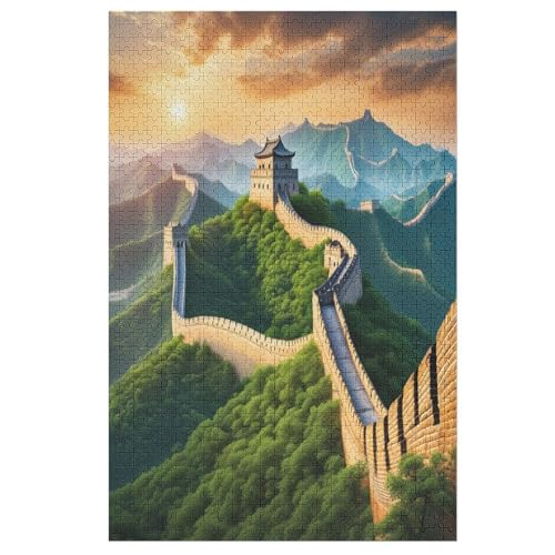 Puzzle 1000 Teile Erwachsene Chinesische Mauer Holzpuzzle Für Erwachsene Lernspiel Herausforderungsspielzeug 1000-teilige The Puzzles Für Erwachsene Kinder （78×53cm） von GGJJTT