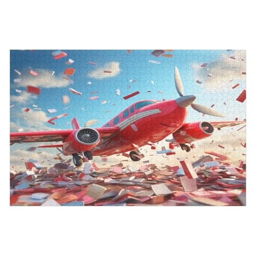 Puzzle 1000 Teile Erwachsene Flugzeug Holzpuzzle Für Erwachsene Lernspiel Herausforderungsspielzeug 1000-teilige The Puzzles Für Erwachsene Kinder （75×50cm） von GGJJTT