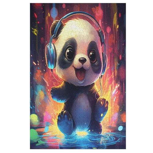 Puzzle 1000 Teile Erwachsene Panda Holzpuzzle Für Erwachsene Lernspiel Herausforderungsspielzeug 1000-teilige The Puzzles Für Erwachsene Kinder （78×53cm） von GGJJTT
