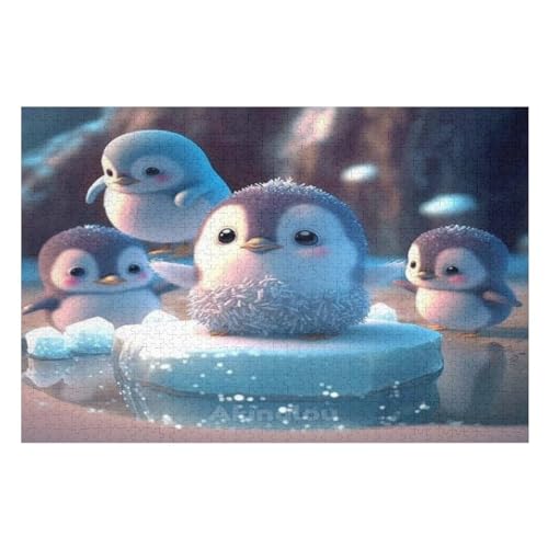 Puzzle 1000 Teile Erwachsene Pinguin Holzpuzzle Für Erwachsene Lernspiel Herausforderungsspielzeug 1000-teilige The Puzzles Für Erwachsene Kinder （75×50cm） von GGJJTT