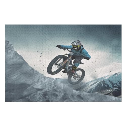 Puzzle 1000 Teile Mountainbike Holzpuzzle Für Erwachsene Lernspiel Herausforderungsspielzeug The Puzzles Für Erwachsene Kinder 75×50cm von GGJJTT