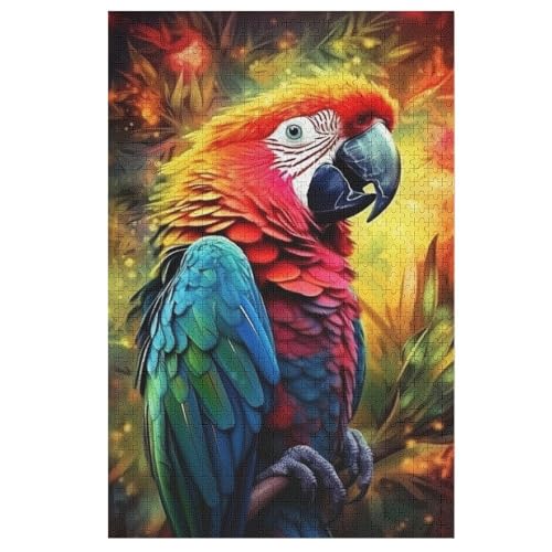 Puzzle 1000 Teile Papagei Holzpuzzle Für Erwachsene Lernspiel Herausforderungsspielzeug The Puzzles Für Erwachsene Kinder 78×53cm von GGJJTT