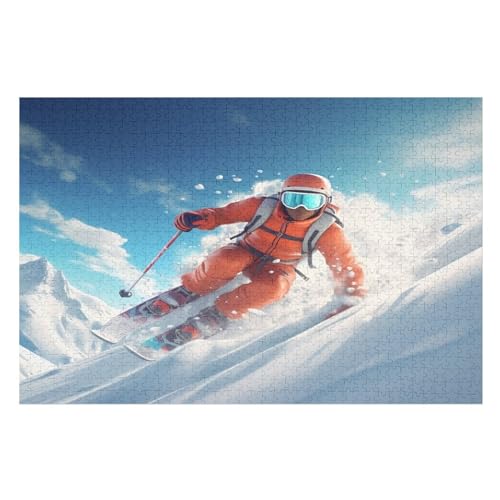 Puzzle 1000 Teile Skifahren in den Bergen Holzpuzzle Für Erwachsene Lernspiel Herausforderungsspielzeug The Puzzles Für Erwachsene Kinder 75×50cm Puzzle 1000 Teile Skifahren in den Bergen Holzpuzzle Für Erwachsene Lernspiel Herausforderungsspielzeug The Puzzles Für Erwachsene Kinder 75×50cm von GGJJTT