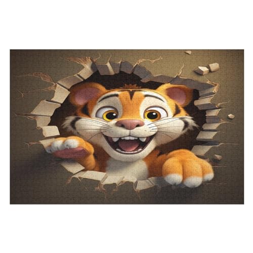 Puzzle 1000 Teile Tiger Holzpuzzle Für Erwachsene Lernspiel Herausforderungsspielzeug The Puzzles Für Erwachsene Kinder 75×50cm Puzzle 1000 Teile Tiger Holzpuzzle Für Erwachsene Lernspiel Herausforderungsspielzeug The Puzzles Für Erwachsene Kinder 75×50cm von GGJJTT
