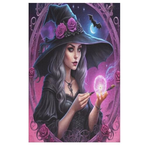 Puzzle Für Erwachsene, 1000 Teile, Halloween-Hexe, Holzpuzzle, Geburtstagsgeschenke, Puzzle Wanddekoration 78×53cm Puzzle Für Erwachsene, 1000 Teile, Halloween-Hexe, Holzpuzzle, Geburtstagsgeschenke, Puzzle Wanddekoration 78×53cm von GGJJTT