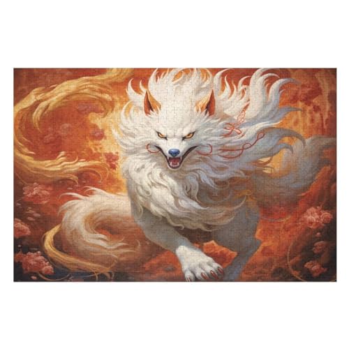 Puzzle Für Erwachsene, 1000 Teile, Nine-Tailed Fuchs, Holzpuzzle, Holzpuzzle, Geburtstagsgeschenke, Puzzle, Wanddekoration （75×50cm） von GGJJTT