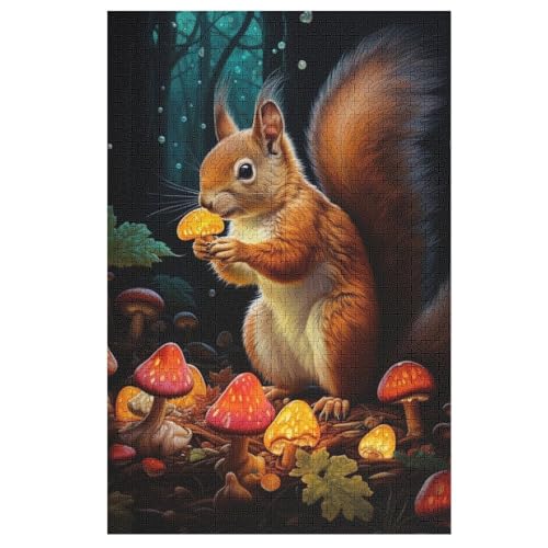 Puzzle Für Erwachsene, Eichhörnchen, 1000 Puzzleteile Für Kinder, Holzpuzzles, Geeignet Für Erwachsene Lernspiel, 78×53cm Puzzle Für Erwachsene, Eichhörnchen, 1000 Puzzleteile Für Kinder, Holzpuzzles, Geeignet Für Erwachsene Lernspiel, 78×53cm von GGJJTT