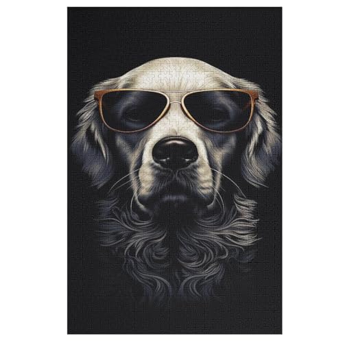 Puzzle Für Erwachsene, Hund, 1000 Puzzleteile Für Kinder, Holzpuzzles, Geeignet Für Erwachsene Lernspiel, （78×53cm） von GGJJTT