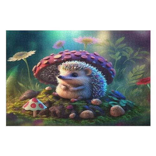 Puzzle Für Erwachsene, Igel, 1000 Puzzleteile Für Kinder, Holzpuzzles, Geeignet Für Erwachsene Lernspiel, 75×50cm Puzzle Für Erwachsene, Igel, 1000 Puzzleteile Für Kinder, Holzpuzzles, Geeignet Für Erwachsene Lernspiel, 75×50cm von GGJJTT