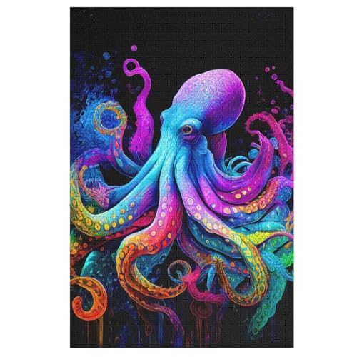 Puzzle Für Erwachsene, Krake, 1000 Puzzleteile Für Kinder, Holzpuzzles, Geeignet Für Erwachsene Lernspiel, 78×53cm Puzzle Für Erwachsene, Krake, 1000 Puzzleteile Für Kinder, Holzpuzzles, Geeignet Für Erwachsene Lernspiel, 78×53cm von GGJJTT