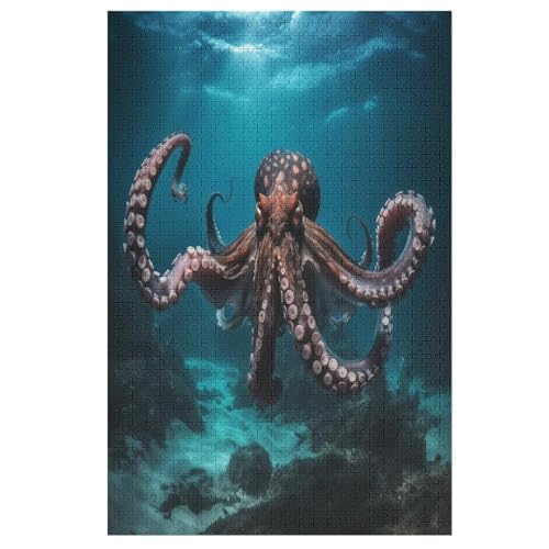 Puzzle Für Erwachsene, Krake Puzzles, 1000-teiliges Holzpuzzle, Geeignet Für Erwachsene Und Kinder Ab 12 Jahren, Tolles Geschenk 78×53cm Puzzle Für Erwachsene, Krake Puzzles, 1000-teiliges Holzpuzzle, Geeignet Für Erwachsene Und Kinder Ab 12 Jahren, Tolles Geschenk 78×53cm von GGJJTT