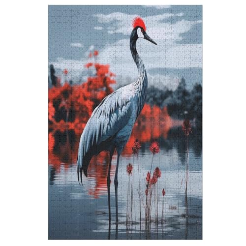 Puzzle Für Erwachsene, Kran, 1000 Puzzleteile Für Kinder, Holzpuzzles, Geeignet Für Erwachsene Lernspiel, （78×53cm） von GGJJTT
