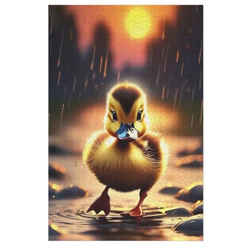 Puzzle Für Erwachsene, Little Yellow Ente, 1000 Puzzleteile Für Kinder, Holzpuzzles, Geeignet Für Erwachsene Lernspiel, （78×53cm） von GGJJTT