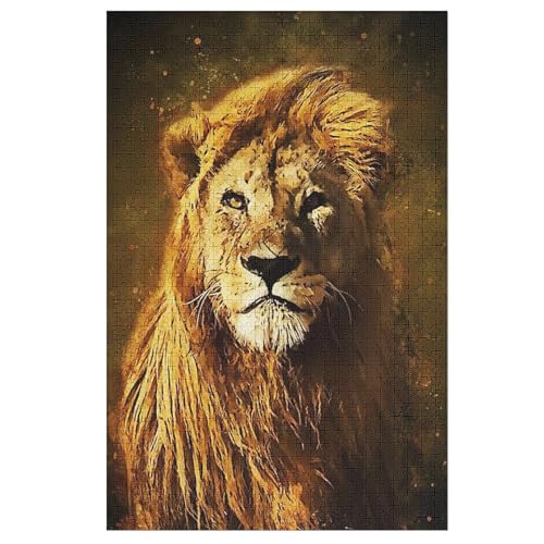 Puzzle Für Erwachsene, Löwe, 1000 Puzzleteile Für Kinder, Holzpuzzles, Geeignet Für Erwachsene Lernspiel, 78×53cm Puzzle Für Erwachsene, Löwe, 1000 Puzzleteile Für Kinder, Holzpuzzles, Geeignet Für Erwachsene Lernspiel, 78×53cm von GGJJTT