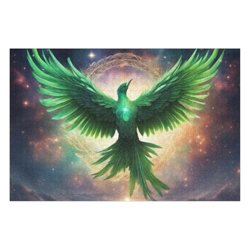 Puzzle Für Erwachsene, Phönix, 1000 Puzzleteile Für Kinder, Holzpuzzles, Geeignet Für Erwachsene Lernspiel, 75×50cm von GGJJTT