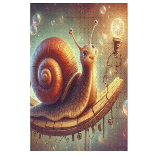 Puzzle Für Erwachsene, Schnecken, 1000 Puzzleteile Für Kinder, Holzpuzzles, Geeignet Für Erwachsene Lernspiel, （78×53cm） von GGJJTT