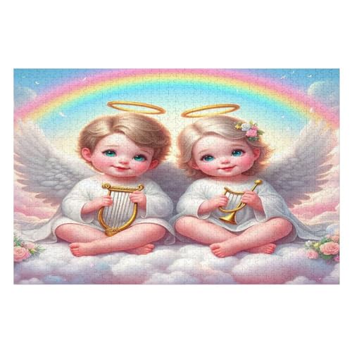 Puzzle Für Erwachsene, Süßer Kleiner Engel Puzzles, 1000-teiliges Holzpuzzle, Geeignet Für Erwachsene Und Kinder Ab 12 Jahren, 75×50cm Puzzle Für Erwachsene, Süßer Kleiner Engel Puzzles, 1000-teiliges Holzpuzzle, Geeignet Für Erwachsene Und Kinder Ab 12 Jahren, 75×50cm von GGJJTT