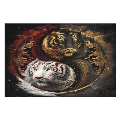 Puzzle Für Erwachsene, Tiger, 1000 Puzzleteile Für Kinder, Holzpuzzles, Geeignet Für Erwachsene Lernspiel, 75×50cm Puzzle Für Erwachsene, Tiger, 1000 Puzzleteile Für Kinder, Holzpuzzles, Geeignet Für Erwachsene Lernspiel, 75×50cm von GGJJTT