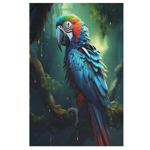 Puzzle Für Erwachsene 1000 Teiliges Papagei Puzzles Für Erwachsene Holzbrettpuzzles Denksportaufgaben Für Erwachsene 78×53cm von GGJJTT