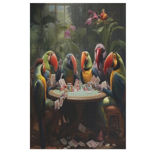 Puzzle Für Erwachsene 1000 Teiliges Papagei Puzzles Für Erwachsene Holzbrettpuzzles Denksportaufgaben Für Erwachsene 78×53cm von GGJJTT