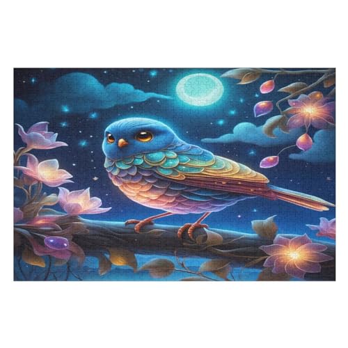 Puzzle Für Kinder, Cute Vogel -Puzzle Für Erwachsene, 1000-teiliges Holzpuzzle Für Jugendliche Und Erwachsene, Tolles （75×50cm） von GGJJTT