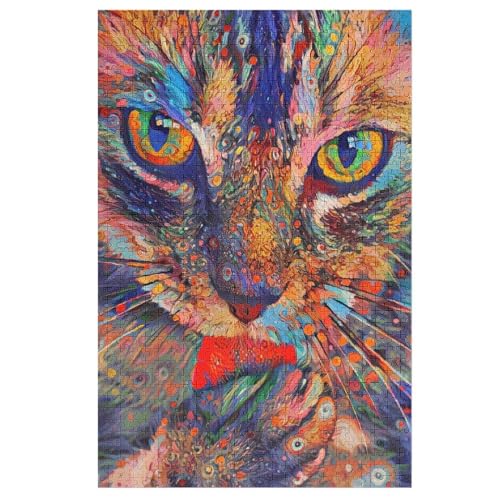 Puzzle Für Kinder, Katze -Puzzles Für Erwachsene, 1000-teiliges Holzpuzzle Für Jugendliche Und Erwachsene, Tolles 78×53cm Puzzle Für Kinder, Katze -Puzzles Für Erwachsene, 1000-teiliges Holzpuzzle Für Jugendliche Und Erwachsene, Tolles 78×53cm von GGJJTT