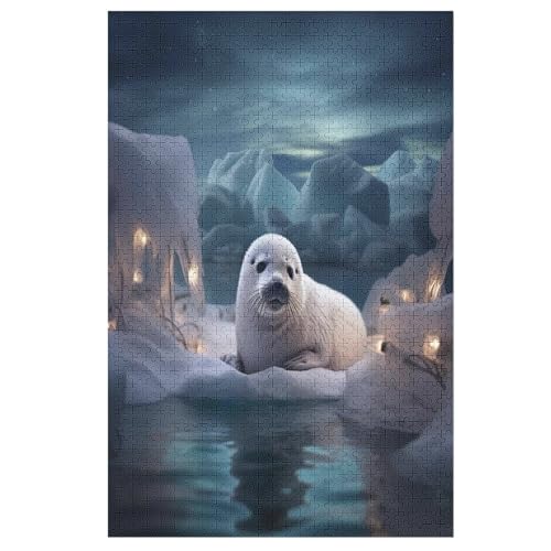 Puzzle Für Kinder, Robbe -Puzzle Für Erwachsene, 1000-teiliges Holzpuzzle Für Jugendliche Und Erwachsene, Tolles （78×53cm） von GGJJTT