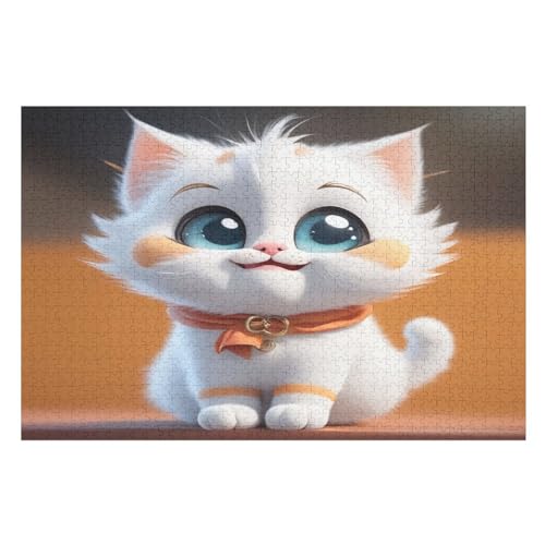 Puzzles Für Erwachsene, 1000 Teile, Cute Katze, Kreative Holzpuzzles, Praktisches Spiel, Familiendekoration 75×50cm Puzzles Für Erwachsene, 1000 Teile, Cute Katze, Kreative Holzpuzzles, Praktisches Spiel, Familiendekoration 75×50cm von GGJJTT