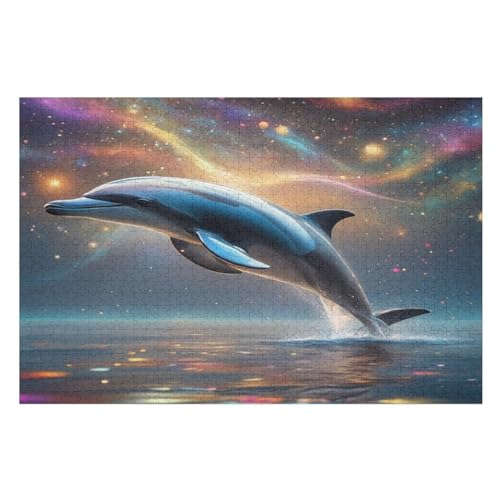 Puzzles Für Erwachsene, 1000 Teile, Delfintier, Kreative Holzpuzzles, Praktisches Spiel, Familiendekoration 75×50cm Puzzles Für Erwachsene, 1000 Teile, Delfintier, Kreative Holzpuzzles, Praktisches Spiel, Familiendekoration 75×50cm von GGJJTT