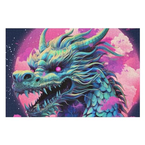 Puzzles Für Erwachsene, 1000 Teile, Drache, Kreative Holzpuzzles, Praktisches Spiel, Familiendekoration 75×50cm Puzzles Für Erwachsene, 1000 Teile, Drache, Kreative Holzpuzzles, Praktisches Spiel, Familiendekoration 75×50cm von GGJJTT