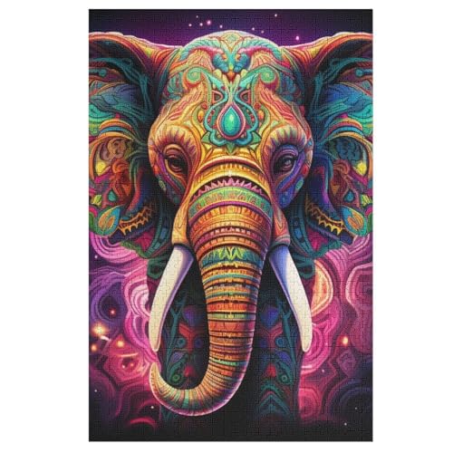 Puzzles Für Erwachsene, 1000 Teile, Elefant, Kreative Holzpuzzles, Praktisches Spiel, Familiendekoration 78×53cm Puzzles Für Erwachsene, 1000 Teile, Elefant, Kreative Holzpuzzles, Praktisches Spiel, Familiendekoration 78×53cm von GGJJTT