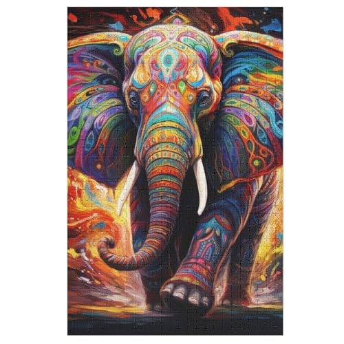 Puzzles Für Erwachsene, 1000 Teile, Elefant, Kreative Holzpuzzles, Praktisches Spiel, Familiendekoration 78×53cm Puzzles Für Erwachsene, 1000 Teile, Elefant, Kreative Holzpuzzles, Praktisches Spiel, Familiendekoration 78×53cm von GGJJTT
