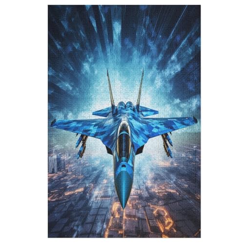 Puzzles Für Erwachsene, 1000 Teile, Kämpfer, Kreative Holzpuzzles, Praktisches Spiel, Familiendekoration （78×53cm） von GGJJTT