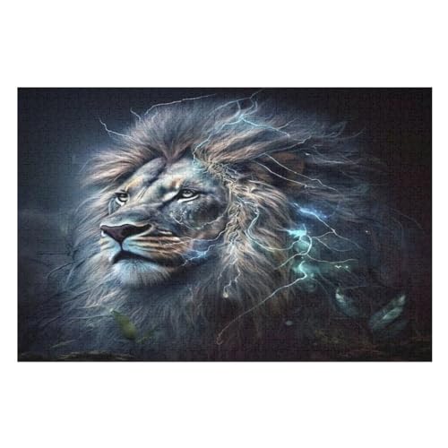 Puzzles Für Erwachsene, 1000 Teile, Löwe, Kreative Holzpuzzles, Praktisches Spiel, Familiendekoration 75×50cm Puzzles Für Erwachsene, 1000 Teile, Löwe, Kreative Holzpuzzles, Praktisches Spiel, Familiendekoration 75×50cm von GGJJTT