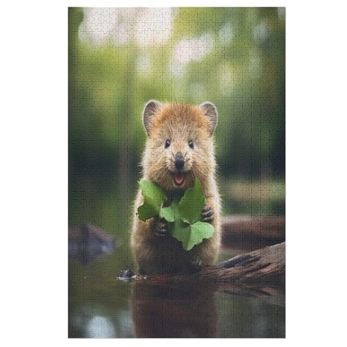 Puzzles Für Erwachsene, 1000 Teile, Quokka, Kreative Holzpuzzles, Praktisches Spiel, Familiendekoration （78×53cm） von GGJJTT